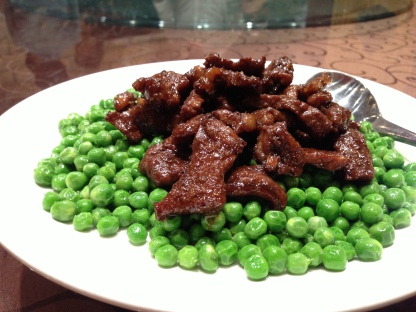 Beef and peas